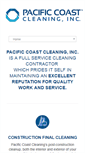 Mobile Screenshot of pacificcoastcleaning.com